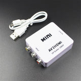 Av To HDMI-Compatible Converter Av2 Composite Av Cvbs 3Rca1080P Converter Adapter Video Upscaler High Definition