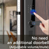New Design Fingerprint And Touchscreen Keyless Smart Lever Door Lock Home Use Smart Lever Lock Front Door Aluminum Smart Locks
