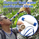 0.01 Micron Water Filter Straw Detachable 1000L Emergency Outdoor Camping Traveling Personal Preparedness Portable Purifier