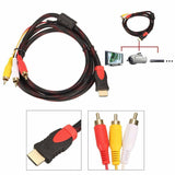 US 5Ft HDMI To 3-RCA Video Audio AV Component Converter Adapter Cable For HDTV