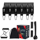 250LBS Resistance Bands Set with Workout Bar Exercise Band Fitness Stick Home Gym Bodybuilding Pilates Bar Kit Fitness Equipment