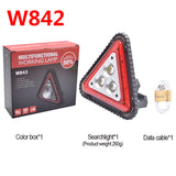 COB Glare Floodlight Car Triangle Warning Light USB Rechargeable Floodlight LED Bulbs CE Litwod 2 Years