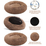 Pet Dog Bed Super Soft Kennel Round Fluffy Cat House Warm Indoor Comfortable Sleeping Cushion Mat Sofa Washable Puppy Long Plush