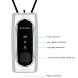 2x Air Purifier Personal Wearable Mini Portable Car Oxygen Bar 700MAh Battery Negative Ion Hanging Neck Black & White