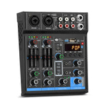 2021 New Professional Audio Mixe, Sound Board Console 4-Channel Digital USB Bluetooth DJ Controller 48V Power for Stage Band Hom