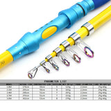 1.8m 2.7m 3.0m Telescopic Fishing Rod Carbon carp pole Spinning Rods for Fresh Salt Water Travel Tackle Rocky sea fishing pesca