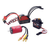SURPASSHOBBY Waterproof Combo 2030 6500KV 2S Brushless Motor + 25A ESC + S0009M 9G Servo for 1:20 1:18 GTR/Lexus RC Drift Racing