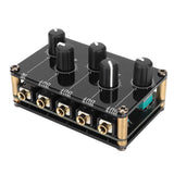 Mini Stereo 4 Channel Line Mixer Low Noise Professional 4 Channel Passive Mixer for Mixing Instrument CD Player Computer