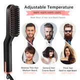 Wt-023 Electric Straightener Fast Heated Brush 3-in-1 Hair Straightening Brush for Man's Beard &amp; Woman's Hair Long Short Hair