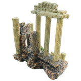 Fish Tank Decoration Aquarium Landscaping Home Furnishings Resin Crafts European Aolid Retro Relics Roman Columns Decoration