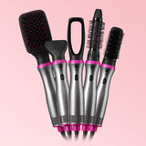 5 In 1 Hair Comb Electric Hair Dryer Brush Blow Dryer Curling Wand Detachable Brush Kit Negative Ion Hair Curler Curling Iron