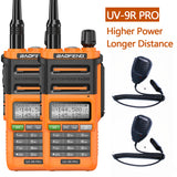 2PCS Baofeng UV-9R PRO IP68 Waterproof Walkie Talkie Dual Band UHF/VHF Ham Two Way Radio Upgraded Of UV9R plus with Speaker Mic