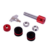 1 Set Alloy Standard Jazz Drum Red Hi-Hat Cymbal Clutch Stand Post for for Percussion Instrument Parts Replacement with T8NC