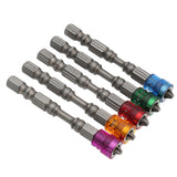 5Pcs S2 Alloy PH2 Phillips Single Head Magnetic Screwdriver Bits Anti-Slip 1/4 Inch Hex Shank Drywall Electric Screwdriver Set