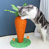 Pet Toys Cat Scratching Board Scratching Post Carrot Shape Cat Scratcher Tree for Cats Climbing Indoor Claws Care Sisal Rope