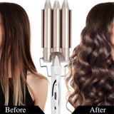 3 Barrel Hair Care Styling Tools Ceramic Professional Hair Styler Hair Curlers Electric Curling Hair Waver Curling Irons US Plug