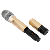 2Pcs Wireless Microphone 25 Channels Microphone Golden Metal Handheld Microphones With Mini Receiver Dropshipping New