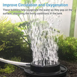 Aquarium Volcano Ornament Light Night Kit Air Bubbler Desktop Decorations for Fish Tank Aquarium Bubbler Gifts with LED Light
