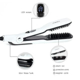 Steam Flat Iron Hair Straightener and Curler Professional Ceramic Tourmaline Vapor Steam Straightener