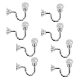 4 Pair Retro Crystal Glass Curtain Holdback Wall Tie Back Hook Hanger Holder Drawer Handle Curtain Accessories Hanger