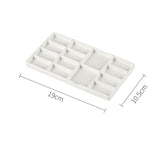 Flower Plum Rectangle Ceramic Palette Color Mixing Paint Palette Tray For Watercolor Gouache Acrylic Painting Art Supplies