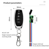 433MHz DC 3.6V-12V 1CH RF Lamp Controller Micro Receiver Mini Module Controller Wireless Remote Control Switch Power Transmitter