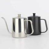 Stainless Steel Hand Coffee Pot With Lid Coffee Tea Pot Non-stick Coating Food Grade Gooseneck Drip Kettle Swan Neck