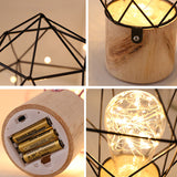 Nordic Art Iron Hollow Table Lamp LED Copper Wire Lamp Night Light Living Room Bedroom Bedside Reading Light For Wedding Party