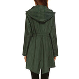 Women's Long Hooded Raincoat Poncho Waterproof Impermeable Trench Coats Clothes Portable Female Outdoor Rain Jacket Cloak Covers