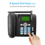 Fixed Wireless Phone 4G Desktop Telephone Support GSM 850/900/1800/1900MHZ SIM Card Cordless Phone with Antenna Radio Clock