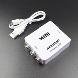 Av To HDMI-Compatible Converter Av2 Composite Av Cvbs 3Rca1080P Converter Adapter Video Upscaler High Definition