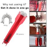 8 In 1 Flume Wrench Anti-slip Kitchen Sink Repair Tools Bathroom Faucet Assembly Key Plumbing Installation Wrench