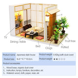 DIY Japanese Style Doll House Miniature DIY Dollhouse With Furnitures Futrue Space Wooden House 3d Miniaturas Toys for Kids Gift