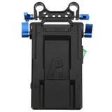 V Mount Lock Battery Plate Low Standby Power Consumption V Mount Battery Plate with 15mm Rod Clamp for Mobile Phone
