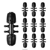 Drip Irrigation Barbed Tee 10 Pcs 1/2 Inch to 1/4 Inch Adapter Irrigation Tubing Connector for Home Garden Barbed Fits Dropship