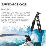 Bicycle Surfing Carrier Surfboard Wakeboard Surf Rack Mount To Seat Posts Practical Surfboard Bike-Side Holder Riding