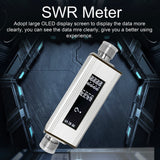 0-100W 1.8M-30M 2.23 Inch OLED Display Screen Handheld Portable Mini Standing Wave Meter SWR Shortwave Power Meter