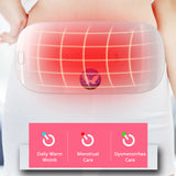 Menstrual Heating Pad Portable Inductive Magnetic Charging Cordless 3 Vibration Massage Modes for Back Belly Pain Relief Cramps