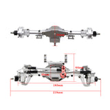 Front &amp; Rear CNC Metal Portal Portal Axle Kit for Axial SCX10 II 90046 90047 313mm Wheelbase 1/10 RC Car Upgrade Parts