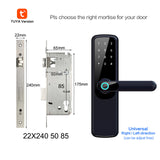 TUYA APP Fingerprint Password Smart Lock IC-Card Security Door Electronic Small Lock 6068 Lock Suit Door Thickness 2.5-7CM