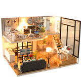 CUTEBEE DIY DollHouse Miniature Doll House With Furniture Kit Wooden House Miniaturas Toys For Children New Year Christmas Gift