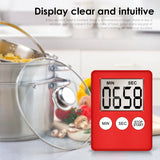 Mini Digital Kitchen Timer Big Digits Loud Alarm Magnetic Backing Stand with Large LCD Display for Cooking Baking Sports Games