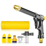 High Pressure Washer Gun with Recoil Water Hose Hose Space-saving Car Washer Adjustable Jet/ Fan Washing Sprayer