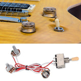 2 x End Button Strap Lock Guitar Straps Belt Buckles &amp; 1x Guitar Wiring Harness 3Way Toggle Switch 1V1T 500K