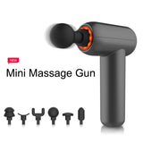 Electric Massager Muscle Massage Gun Muscle Stimulator Vibrating Back Neck Massager with 6 Heads Body Slimming Relief Pain Relax