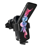 15W QI Wireless Charger Car Mobile Holder for Samsung Galaxy Z Flip 3/4/S21 Ultra  Dual Coil Auto Clamping Fast Charger