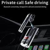 VR Robot Bluetooth 5.0 FM Transmitter Handsfree Car Kit Wireless Car MP3 Audio Player With 3.5mm Jack Port QC3.0 Fast Charger