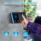 Fingerprint Attendance Machine, 3in1 Business Fingerprint Scanners Face Recognition Password Attendance System For Employee