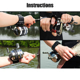 BL25 Fishing Reels Stainless Steel Metal Wheel Closed Fishing Wheel Spinning Fishing Reel for Slingshot Shooting Fish with Dart