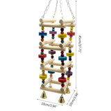 Wooden Bird Swings Ladders Toys Parrot Chewing Climbing Stand Perch Parakeets Playground Colorful Bite Blocks